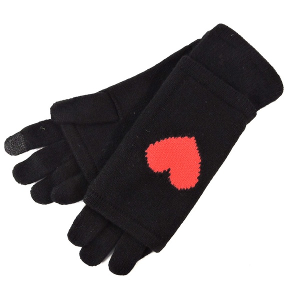 HANNAH ROSE ⚜ Women\'s Black Cashmere HAT & Text Glove Winter Set main image 4